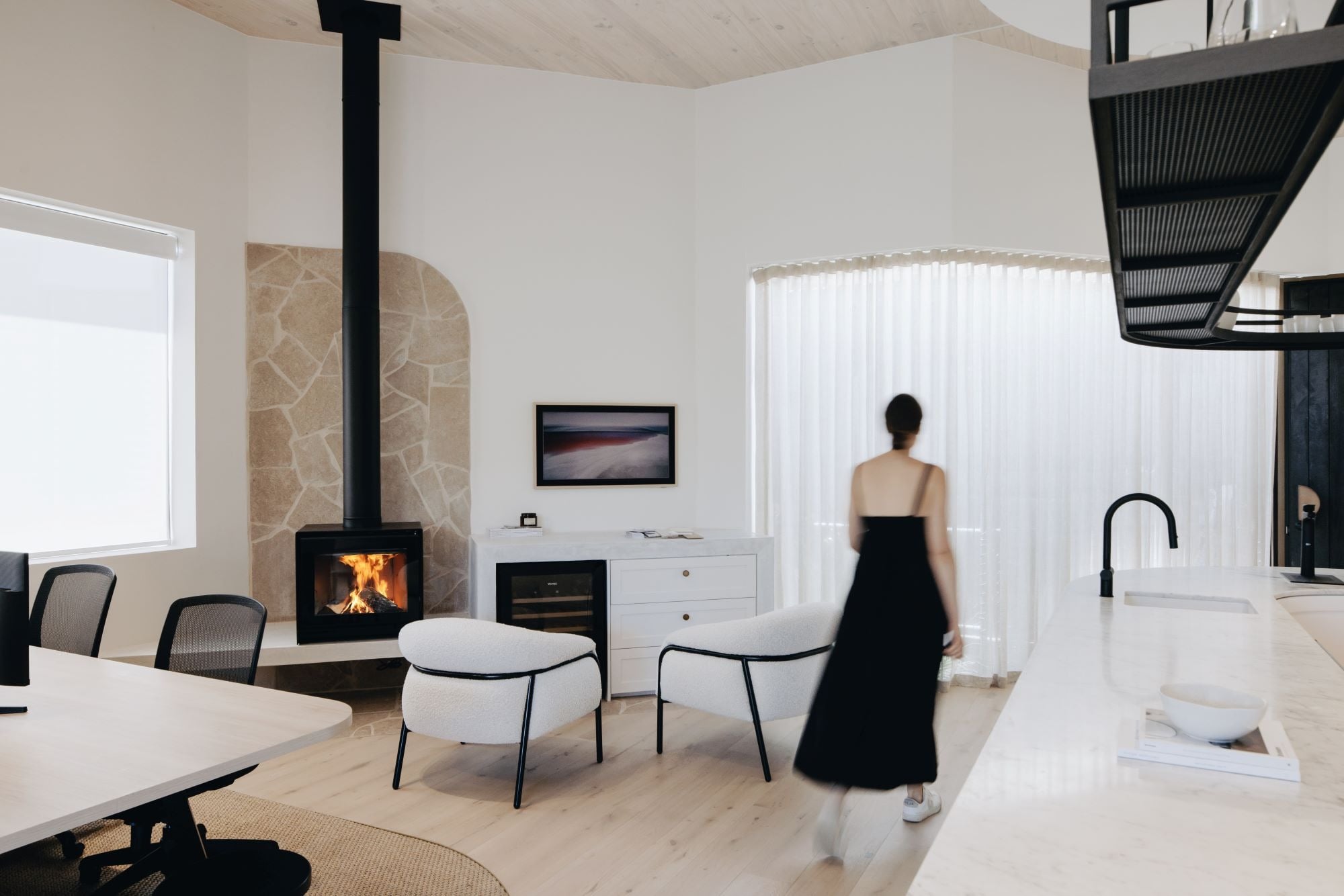 Adelaide’s Home Base Studio features Escea Indoor Wood Fireplace