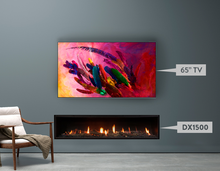 Match your TV size to your fireplace